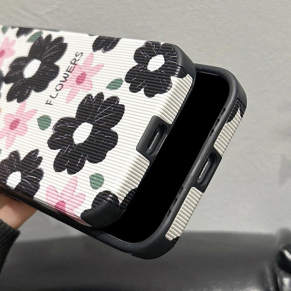 B240 Cute Phone Case: Floral Elegance for iPhone 7-15 Pro Max - Style and Protection in One!