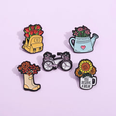 Creative Flower Trolley Shaped Pins