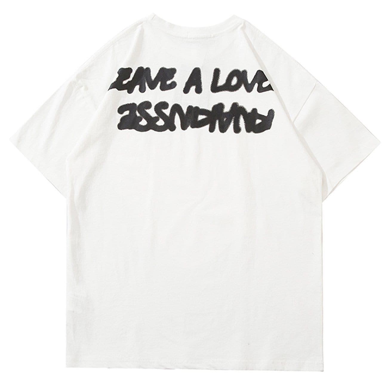 Fire Flame Heart Print Tee