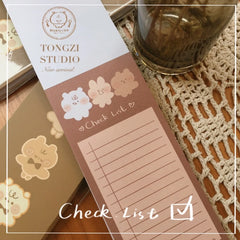 Tongzi Cute Animal Check List Note