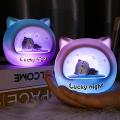 Star Cat Sleep Night Light