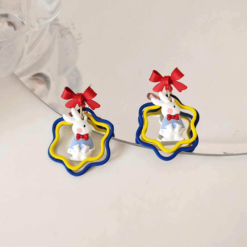 Kawaii Rabbit Bow Earrings