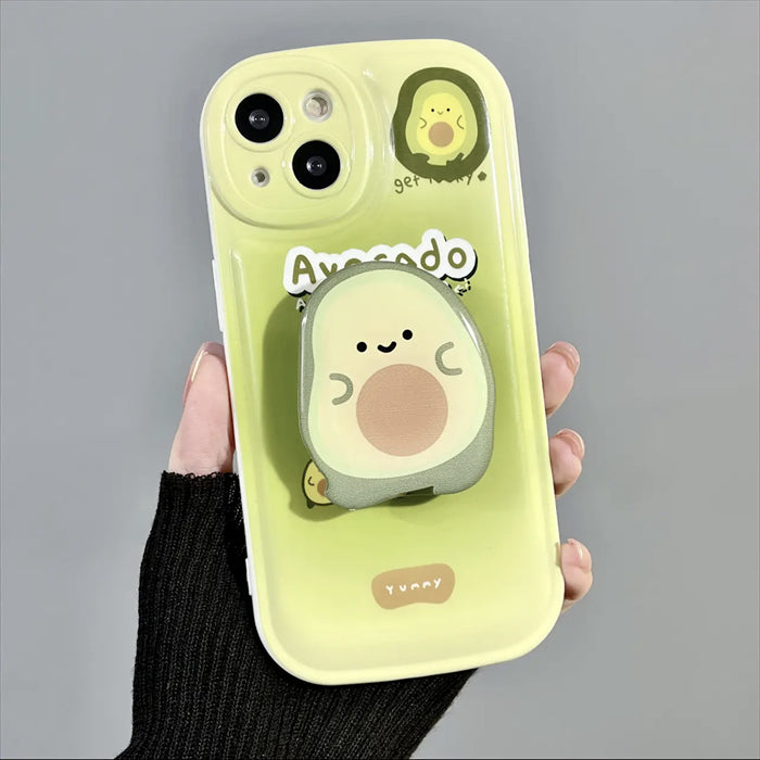 Kawaii Cartoon Green Avocado Phone Case