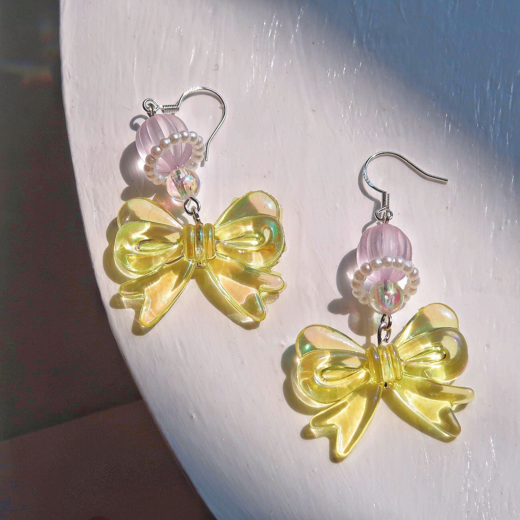 Vintage Bow Pearl Earrings