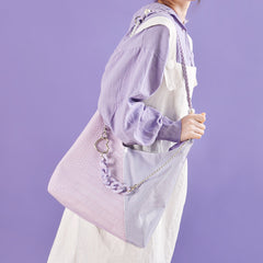 Y2k Purple Stitching Style Bag