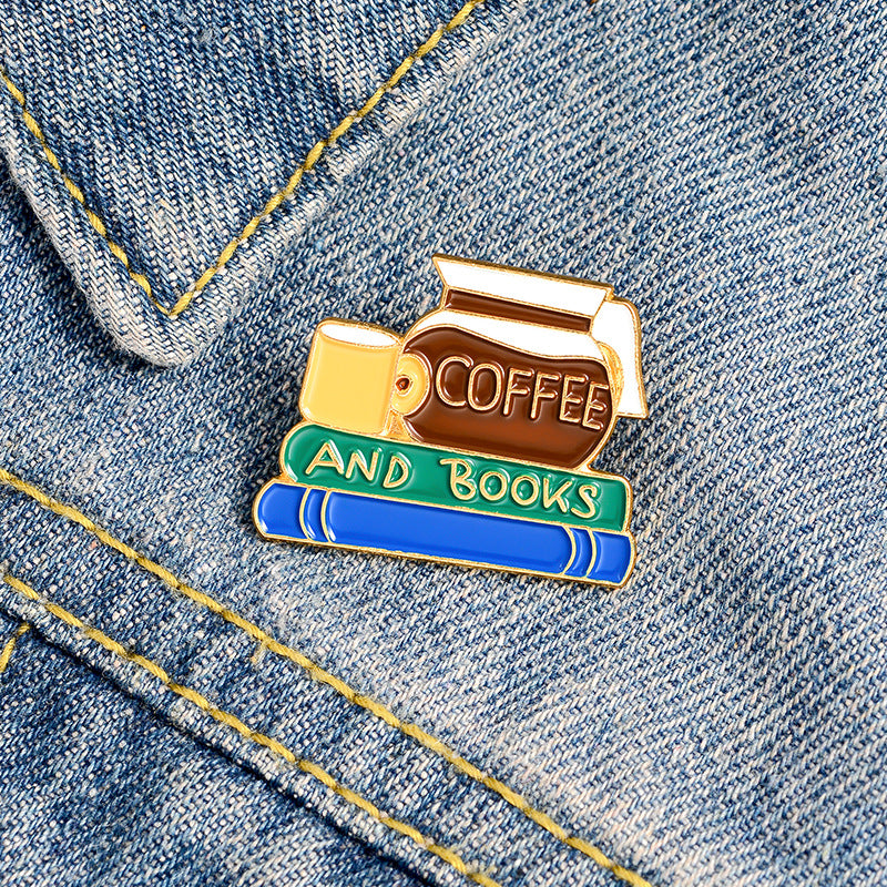 Reading Time Coffee Book Pins