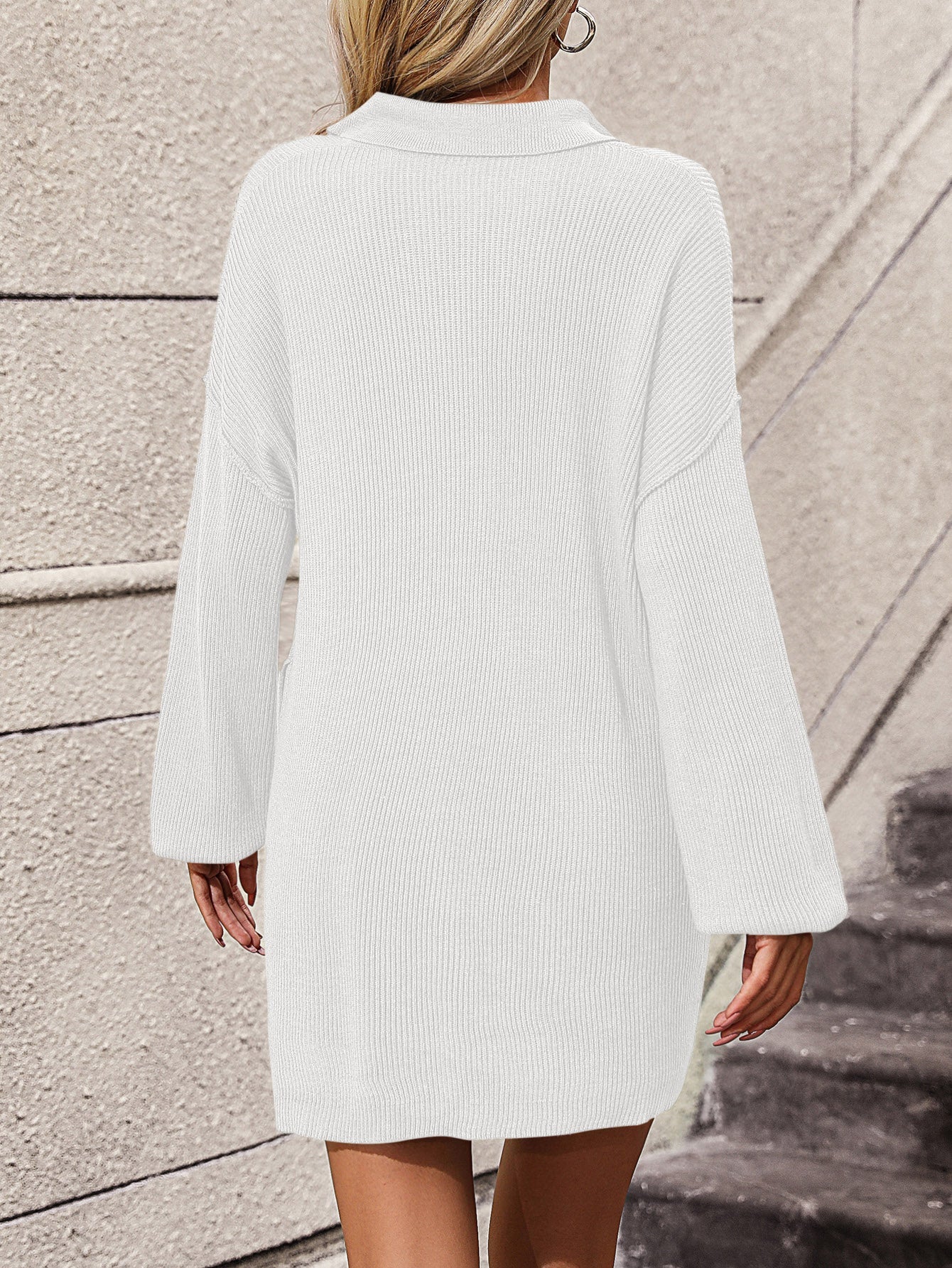 Long Sleeve Sweater Dress with Pockets