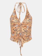 Printed Halter Neck Cami