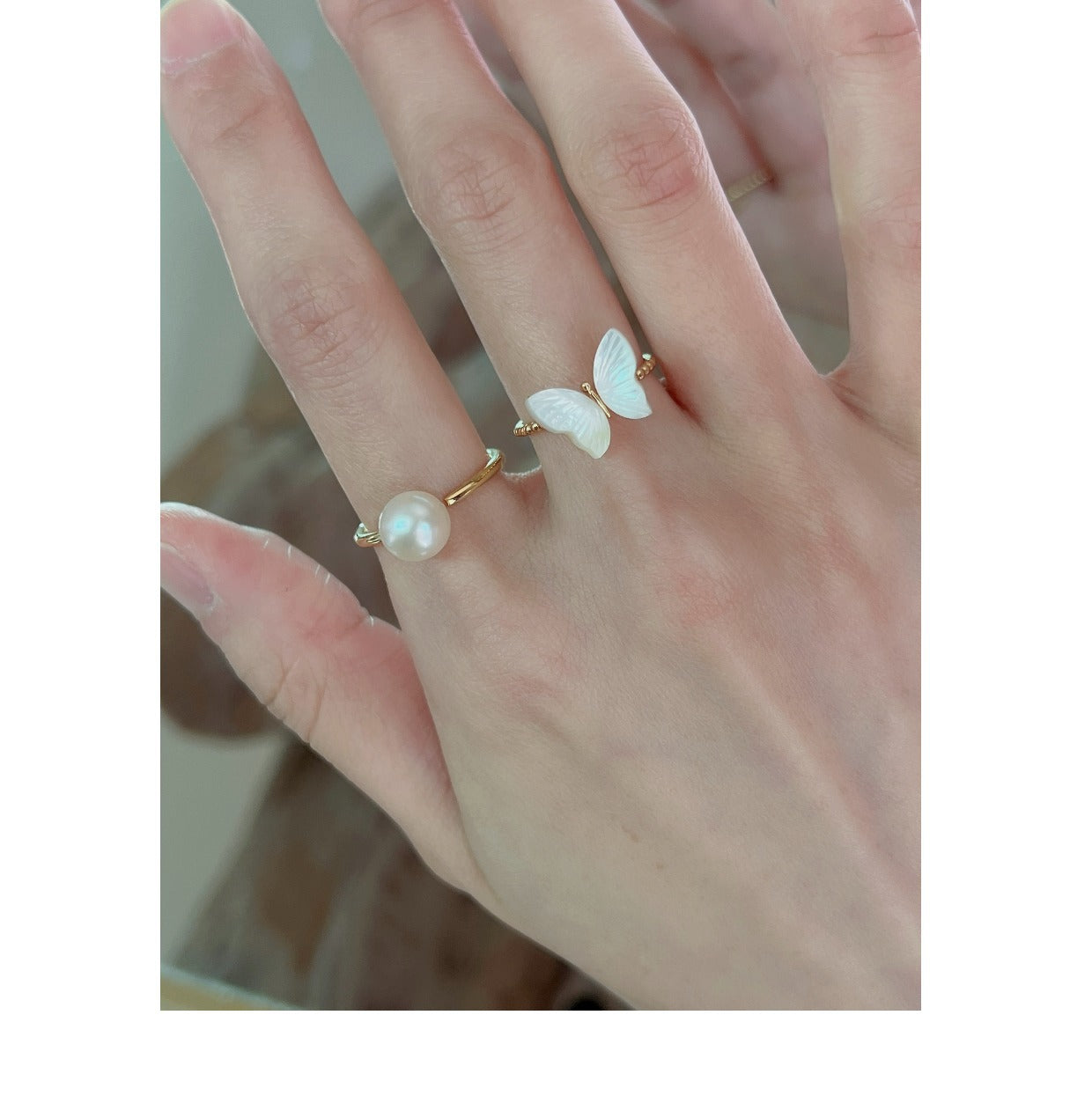 Unique Pearl Bow Ring