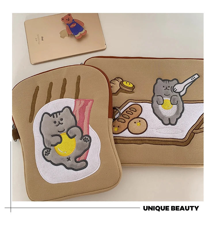 Toast Cat Ipad Laptop Bag