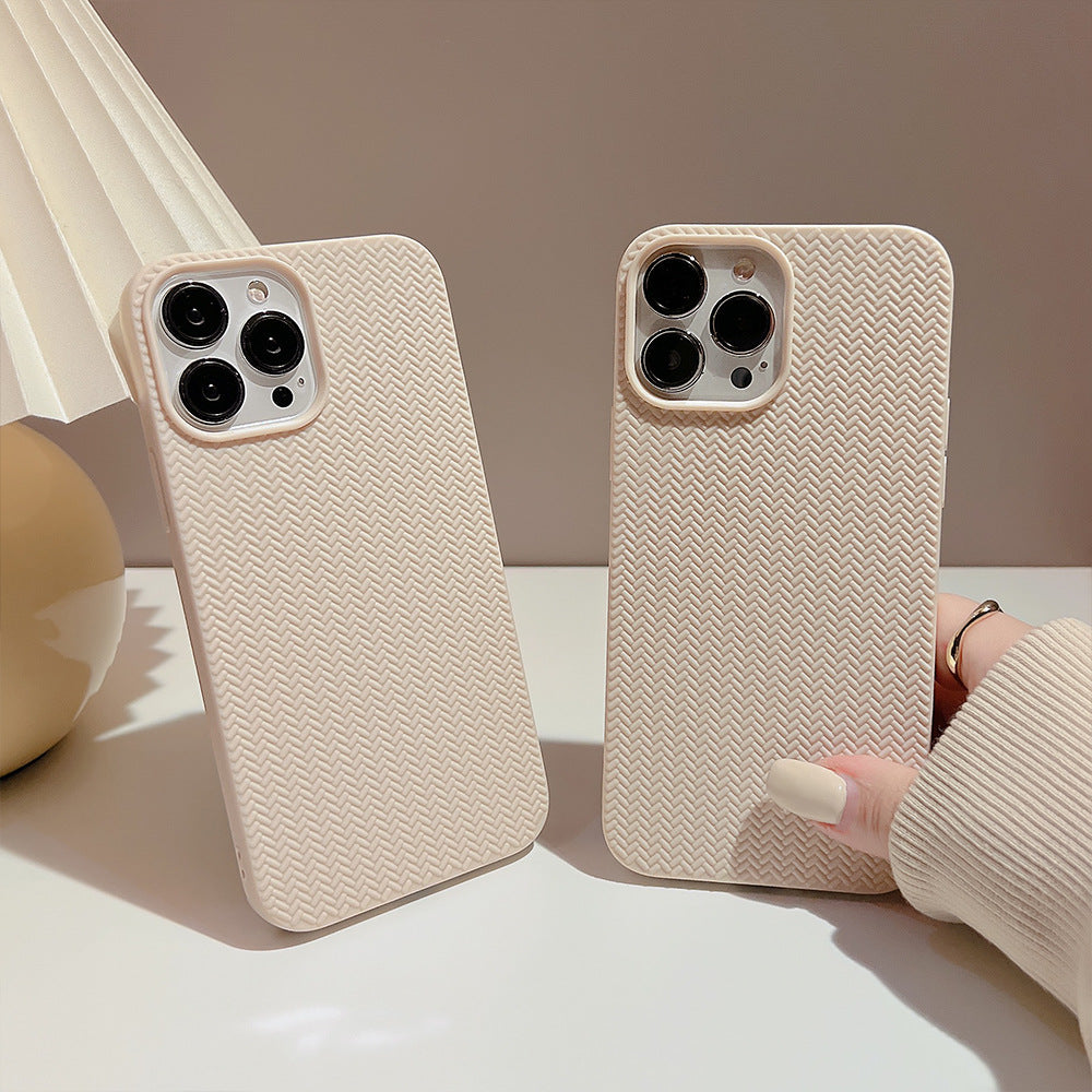 Solid Woven Pattern Phone Case