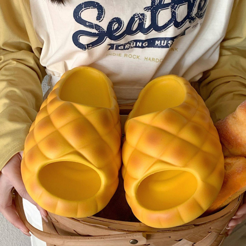 Kawaii Pineapple Bun Slippers