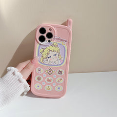 Beautiful Girl with Retro Buttons Phone Case