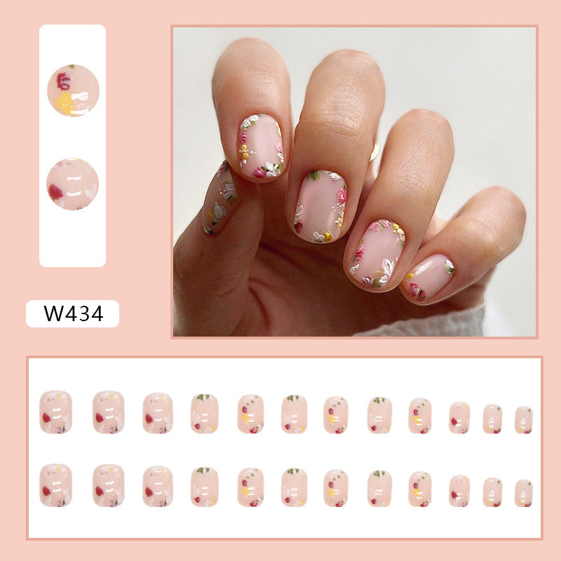 【W434ã€?Wearable Nails Finished Manicure