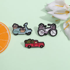 Creative Flower Trolley Shaped Pins