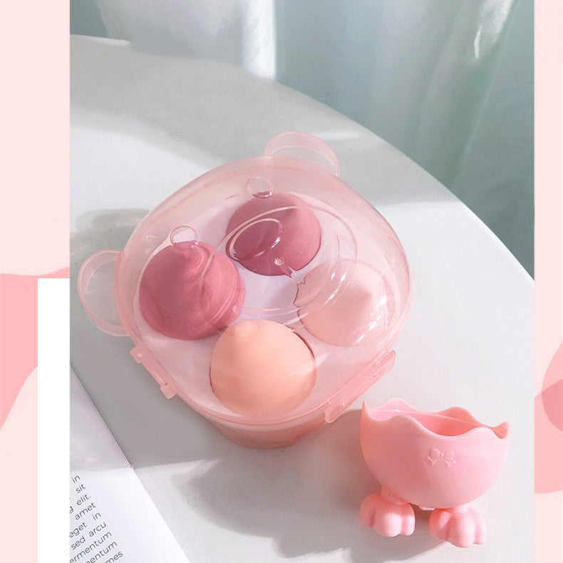 Bear Beauty Egg Powder Puff Set