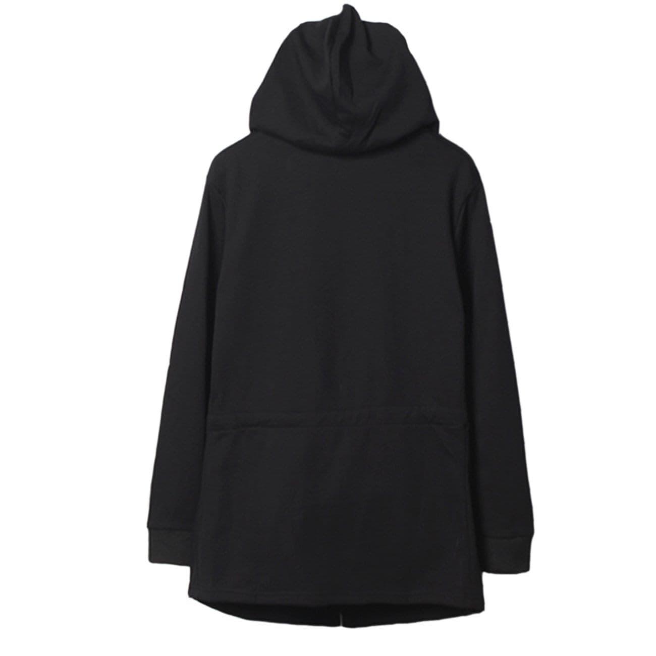 Dark Zip Up Cloak Cape Oversize Wizard Coat