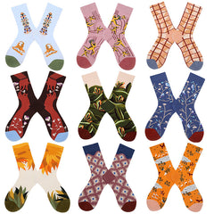 Abstract Art Style Oil Painting Socks