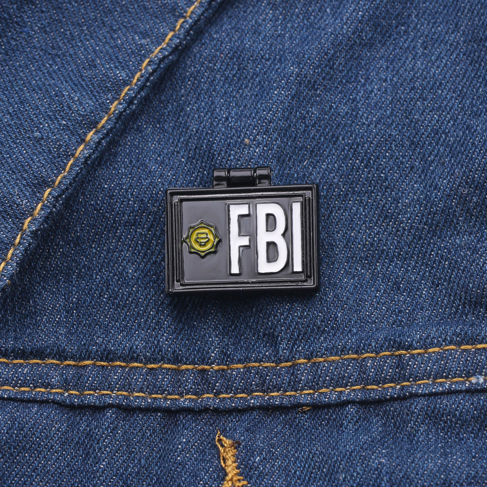 Fun Cartoon FBI Work Permit Pin