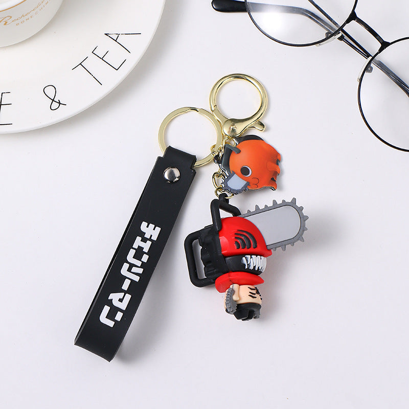 Chainsaw Man Silicone Pendant Keychain