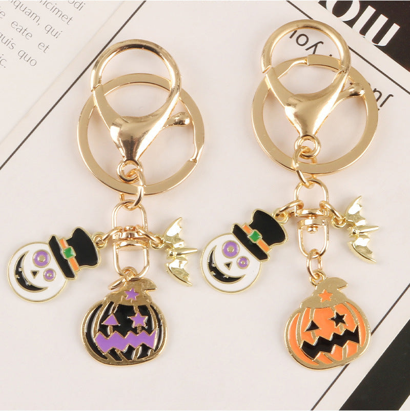 Halloween Devil Gentleman Pumpkin Keychain