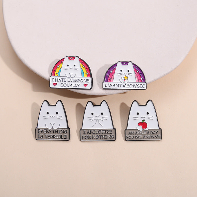 Cartoon Rainbow Cat Pins