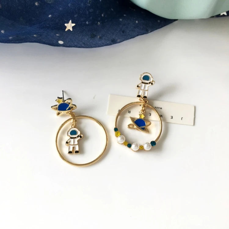 Astronaut Planet Earrings