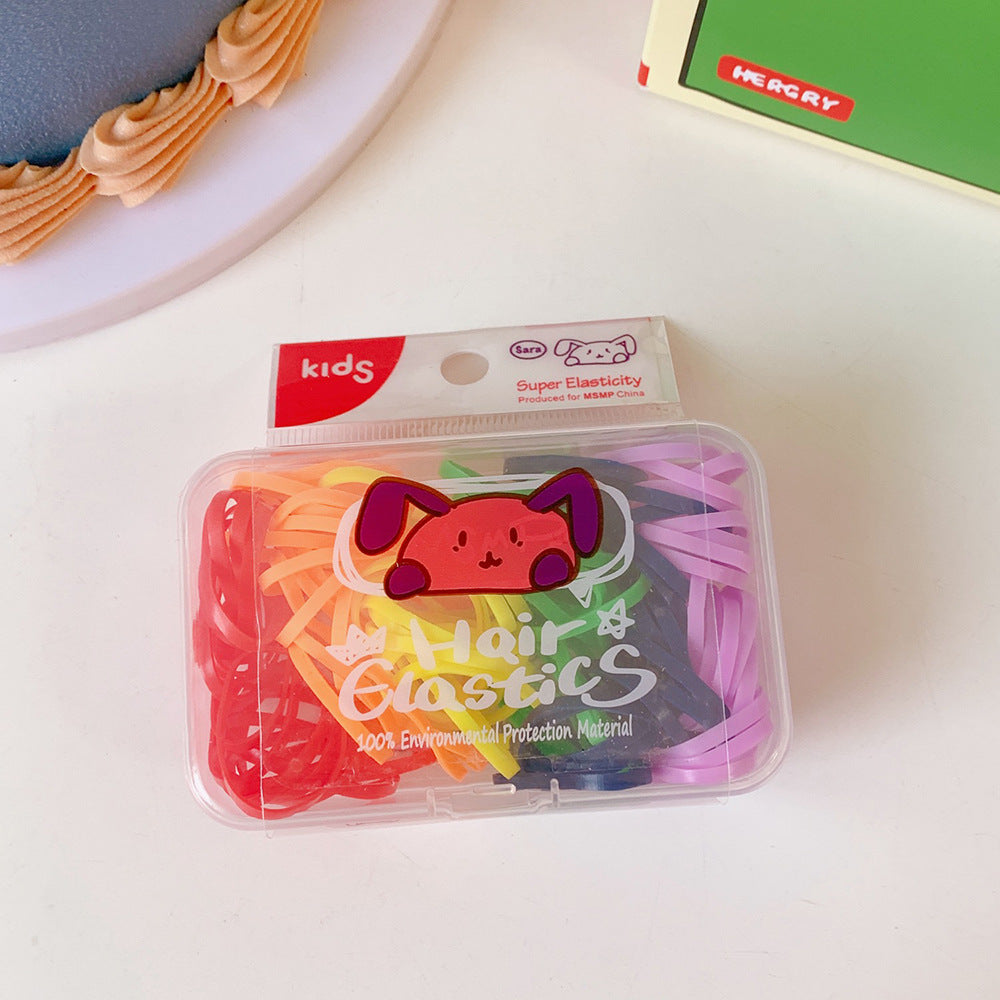 Cute Jelly Candy Boxed Hair Rubber Band