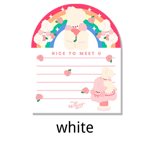 Fluffy Rainbow Cute Rabbit Memo Pad