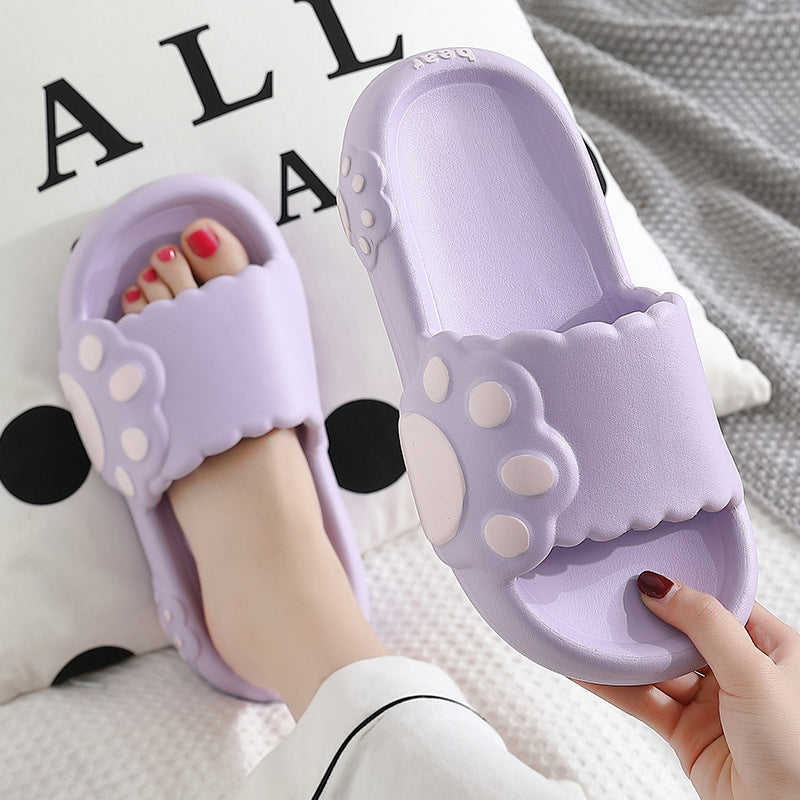 Cute Bear Claw Couple Slippers