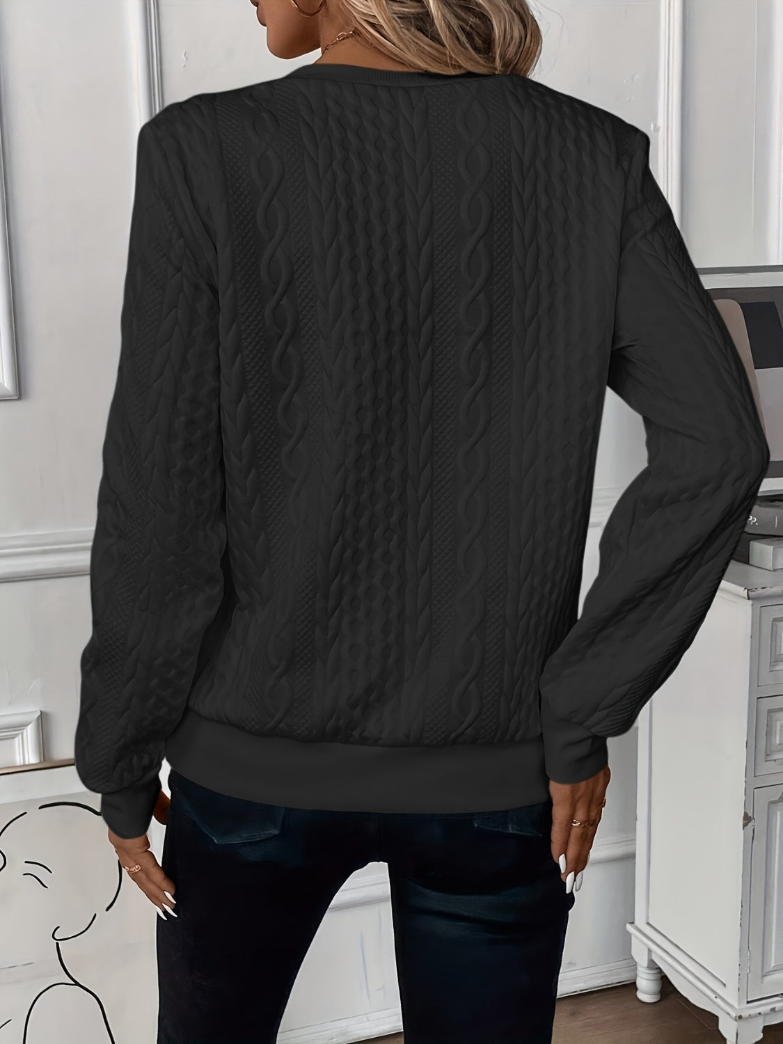 Half Zip Long Sleeve Sweatshirt