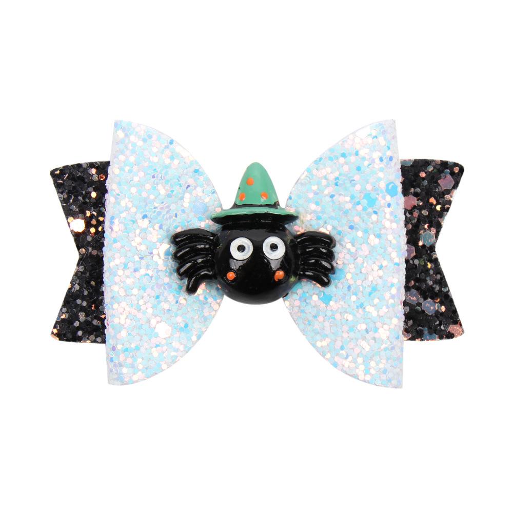 Glittery Halloween Bows Hairpin