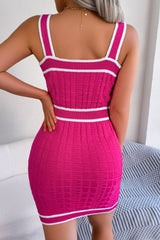 Decorative Buttons Sleeveless Mini Dress