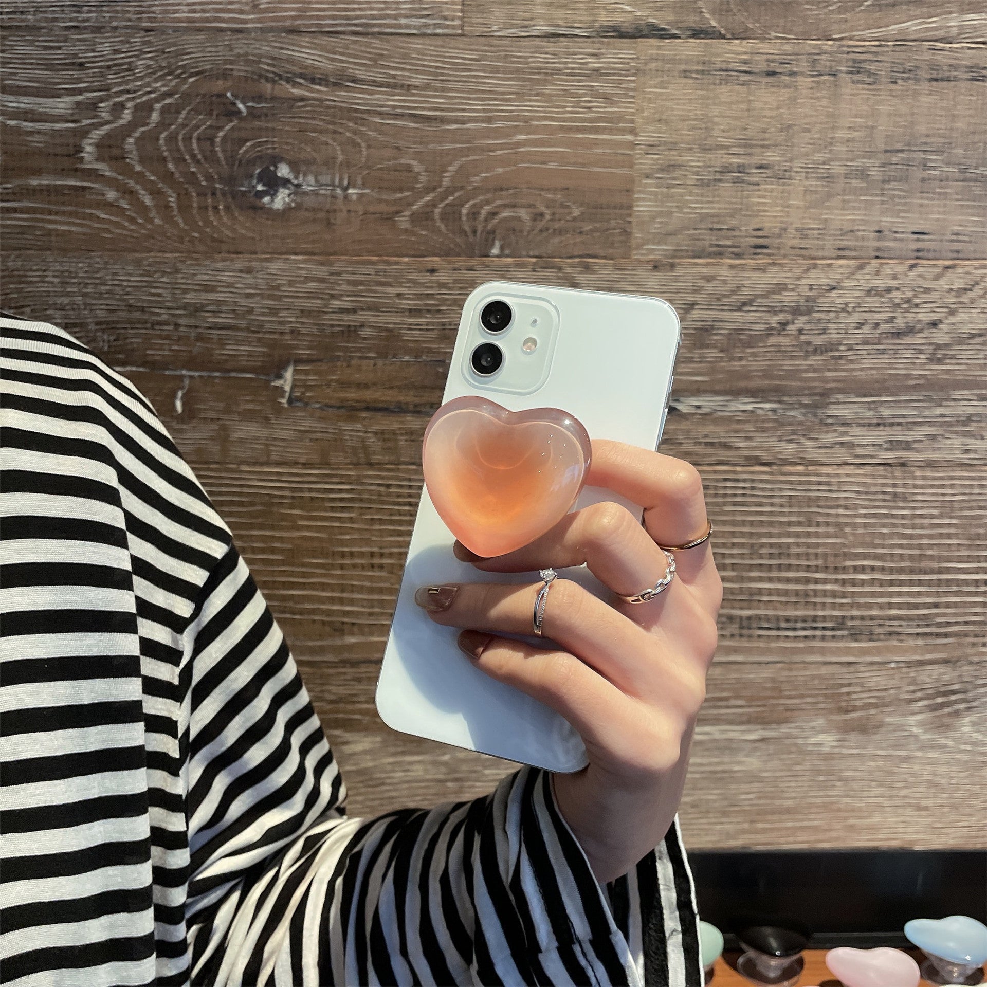 Heart Shaped Crystal Phone Holder