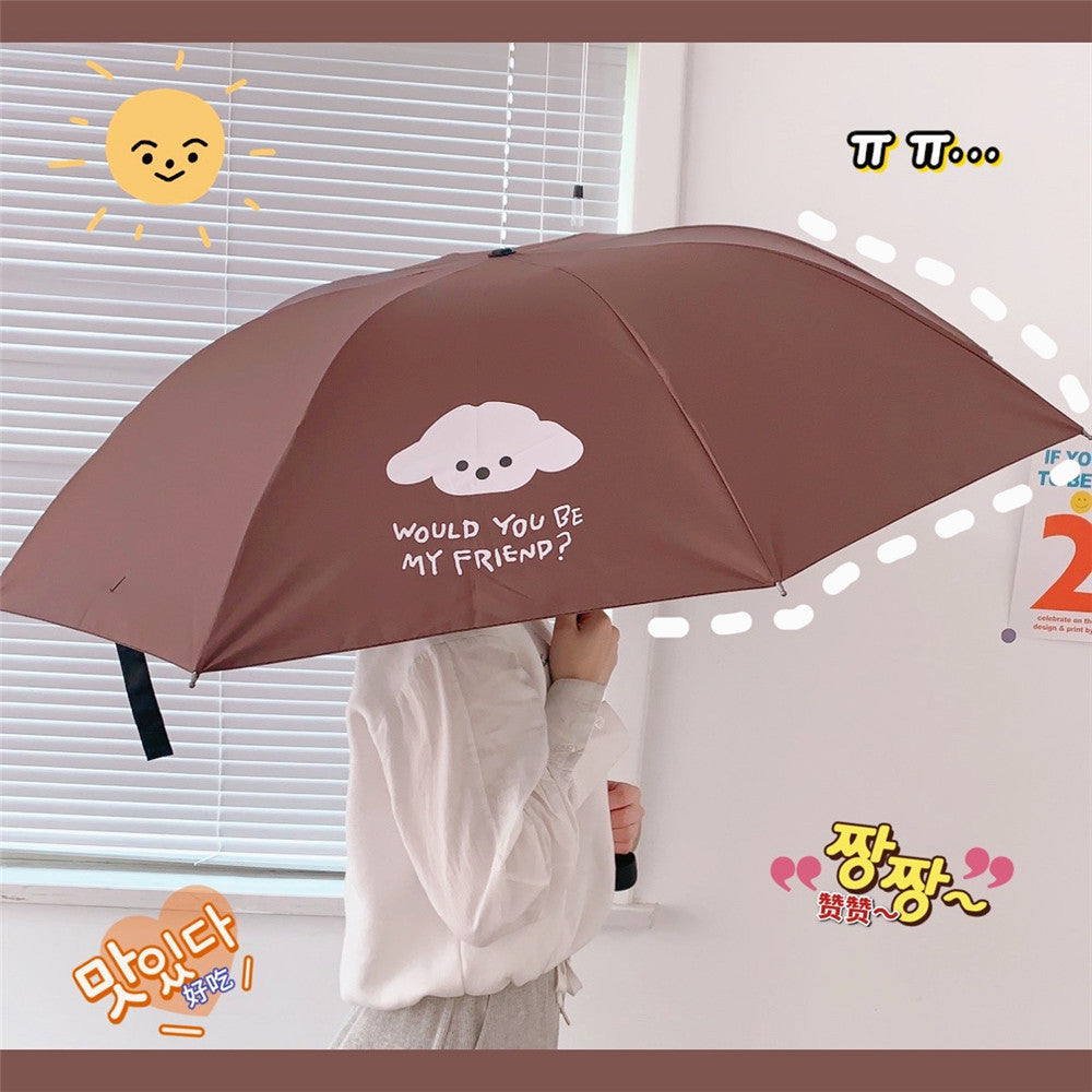 Cartoon Bear Folding Umbrella