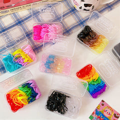 Cute Jelly Candy Boxed Hair Rubber Band