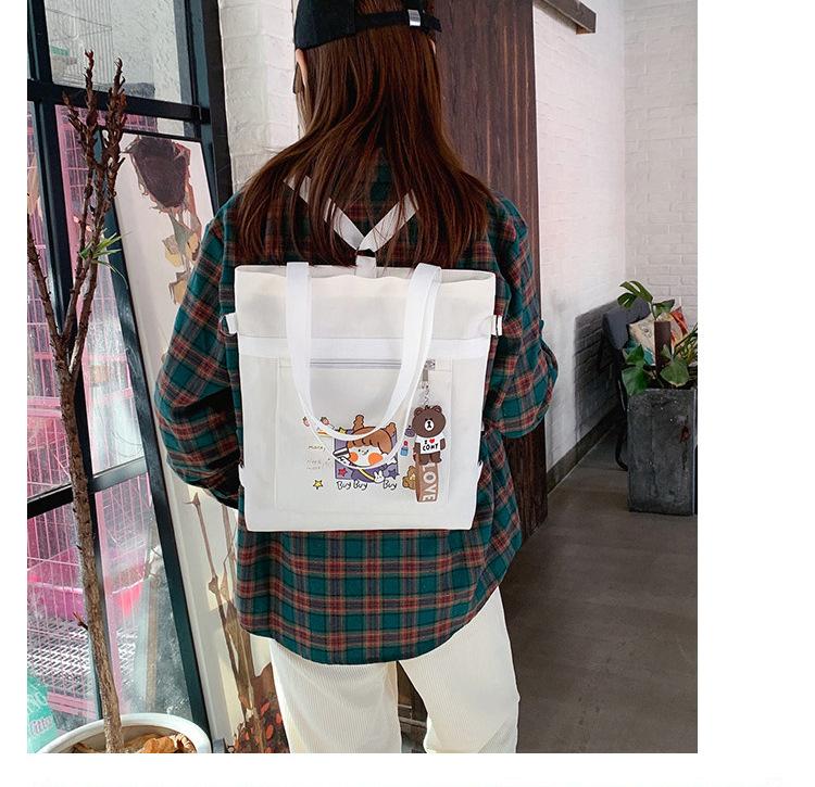 Printed Girl Pattern Tote Bag