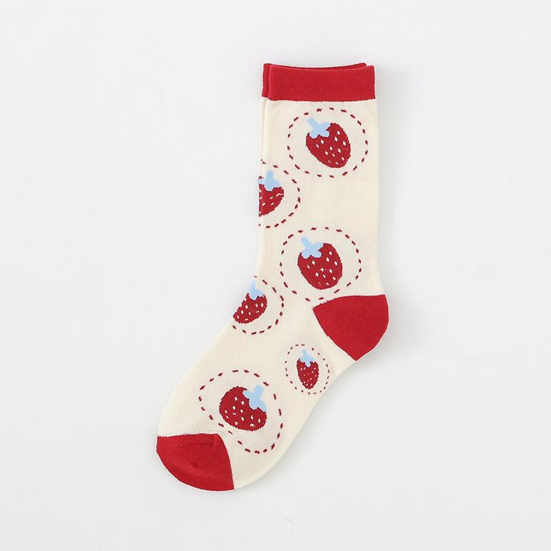 Cartoon Strawberry Socks