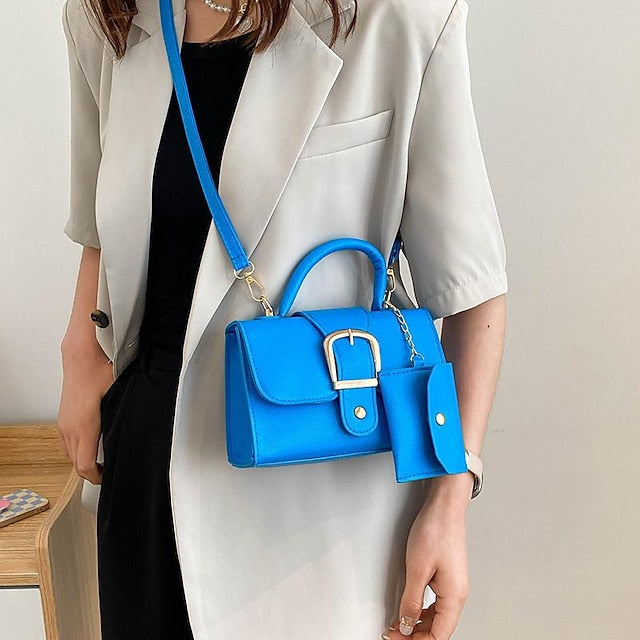 Durable PU Handbag Leather  Crossbody Bag Daily