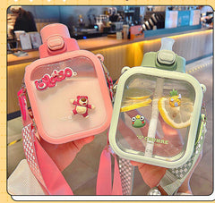 Cute Macaron Transparent Water Bottle (700ML)