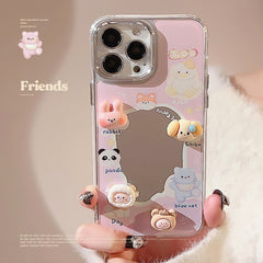 Colorful Animal Electroplated Mirror Phone Case