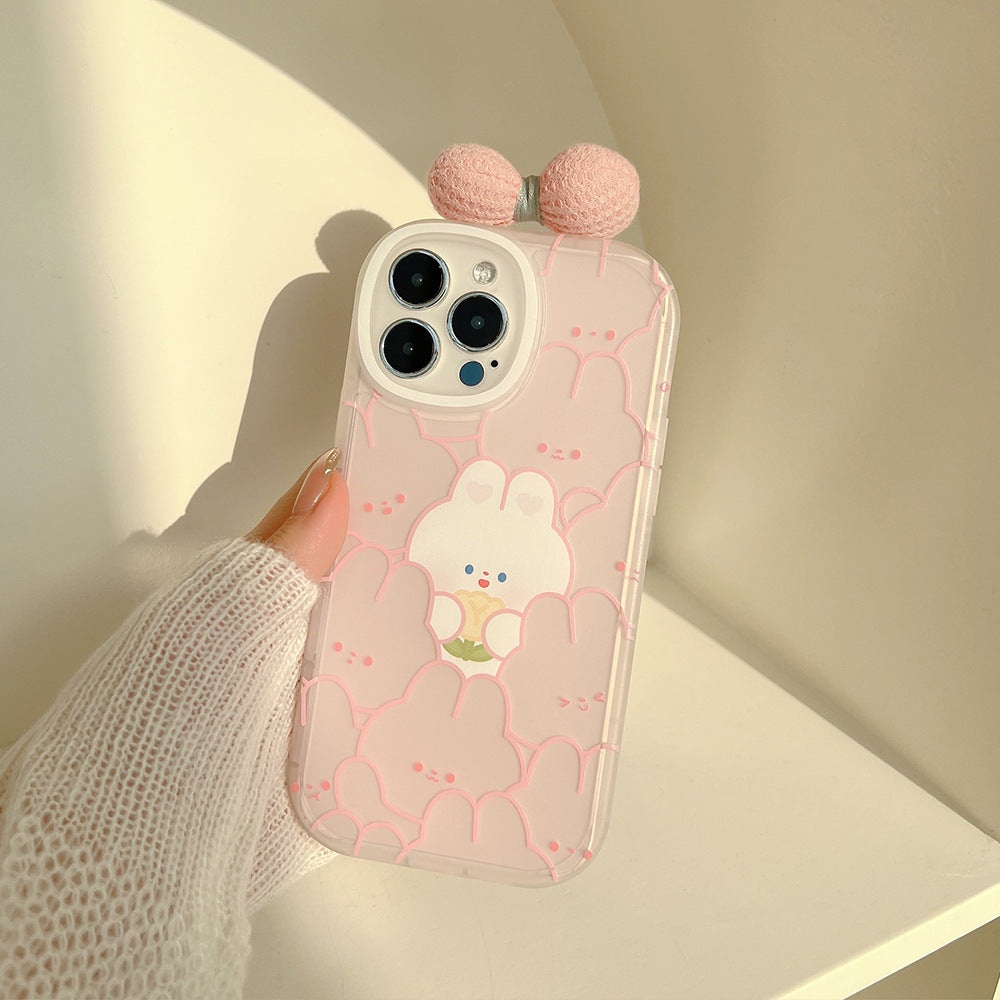 Pink Rabbit Bowknot Phone Case