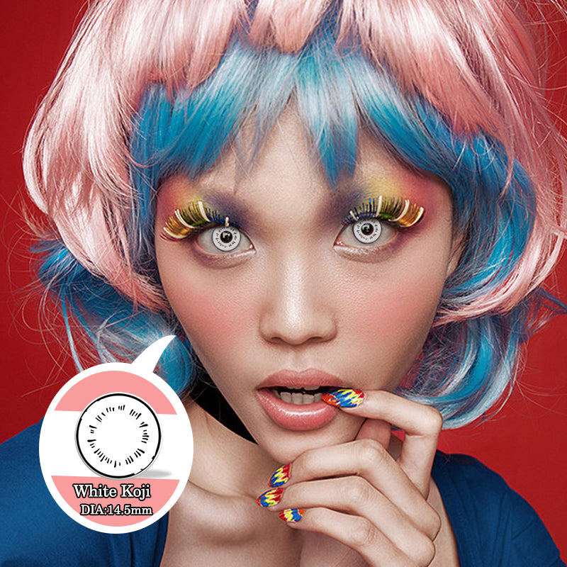 Halloween White Koji Contact Lenses(6 months wear)