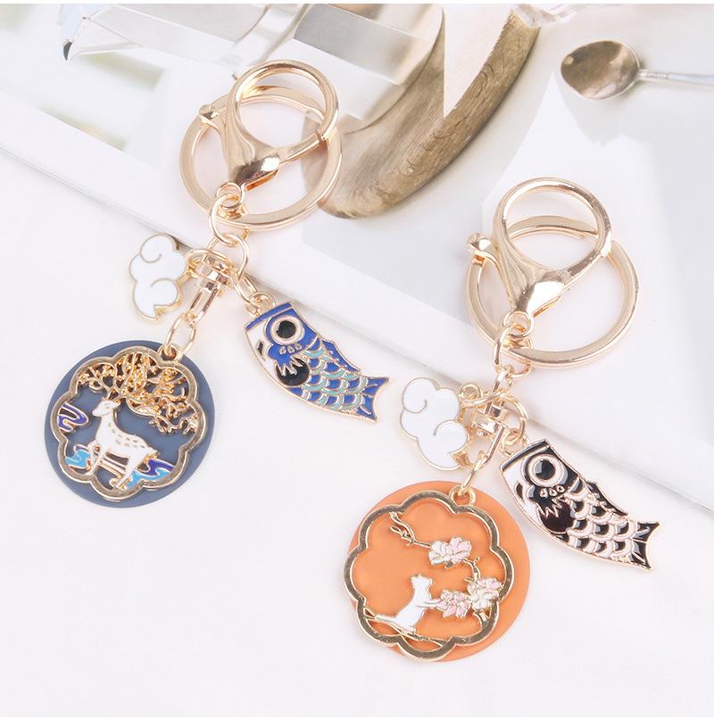 Chinese Style Couple Animals Keychain