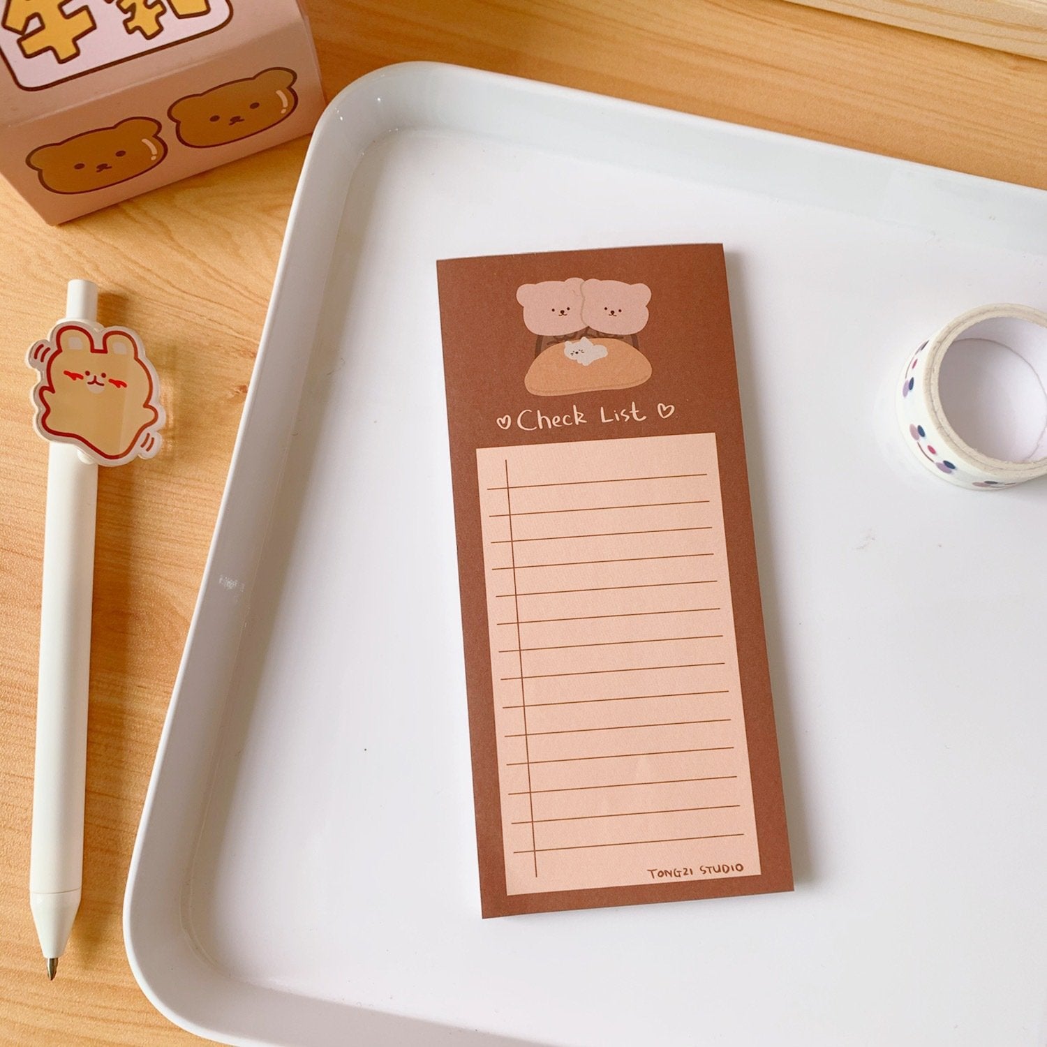 Chocolate Bear Sticky Notes