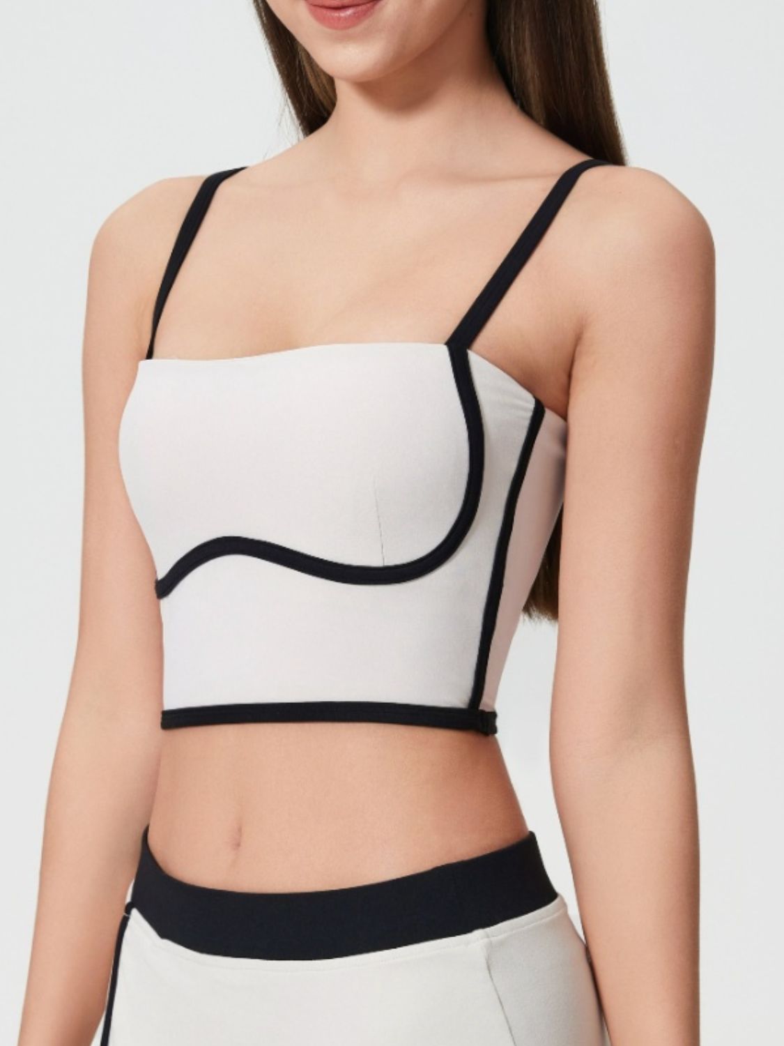 Square Neck Cami with Detachable Chest Pads
