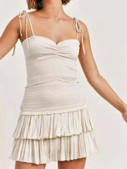 Sweetheart Neck Cami and Skirt Set