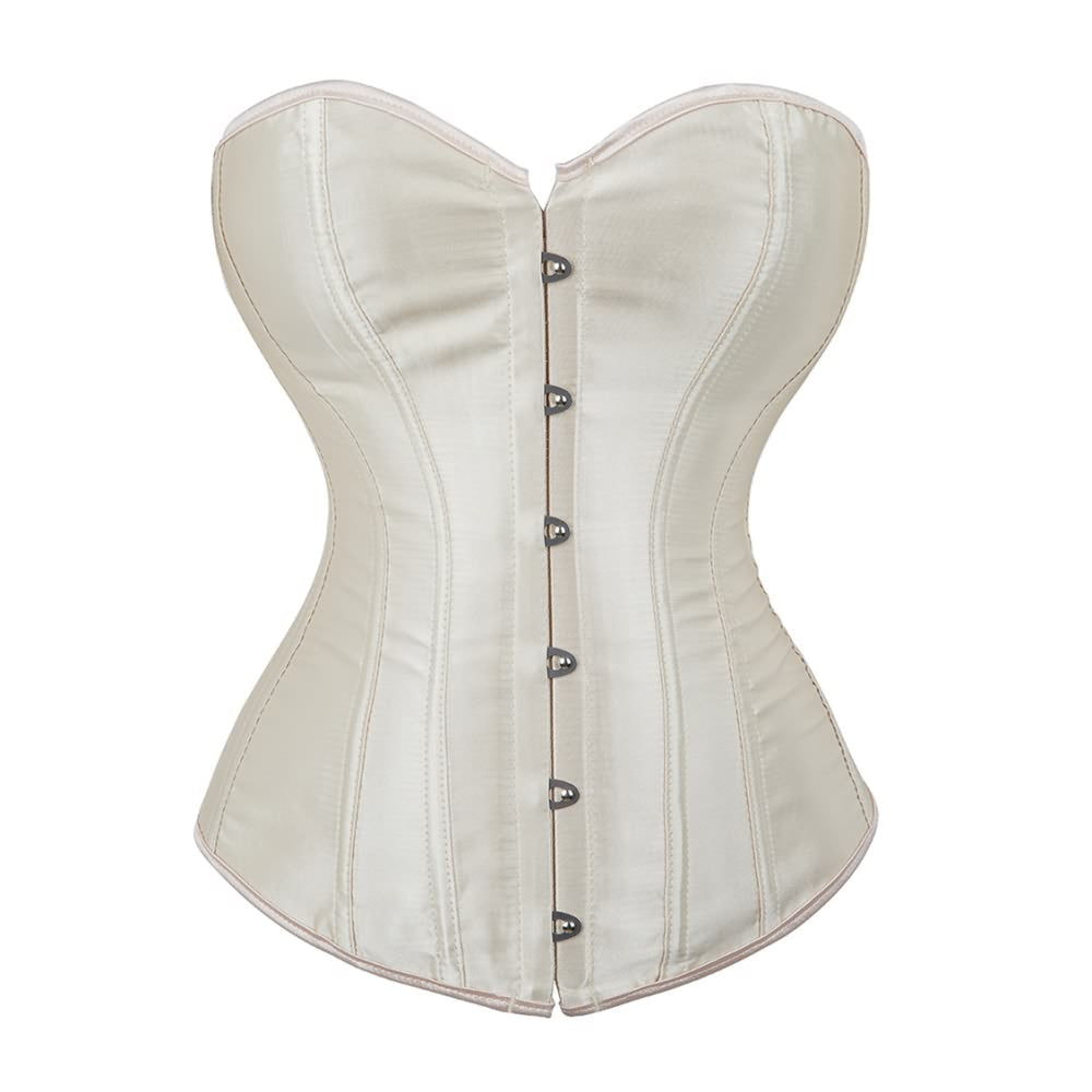 Beige Gothic Hourglass Overbust Corset