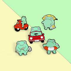 Cartoon Cute Frog Series Pins