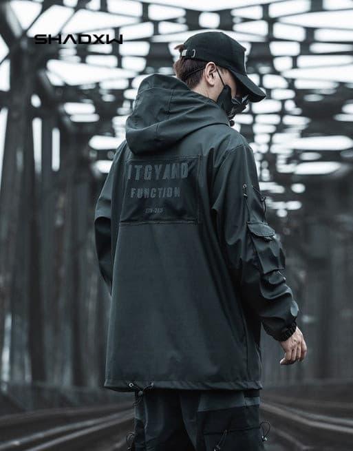 Black Cargo Jacket Mens